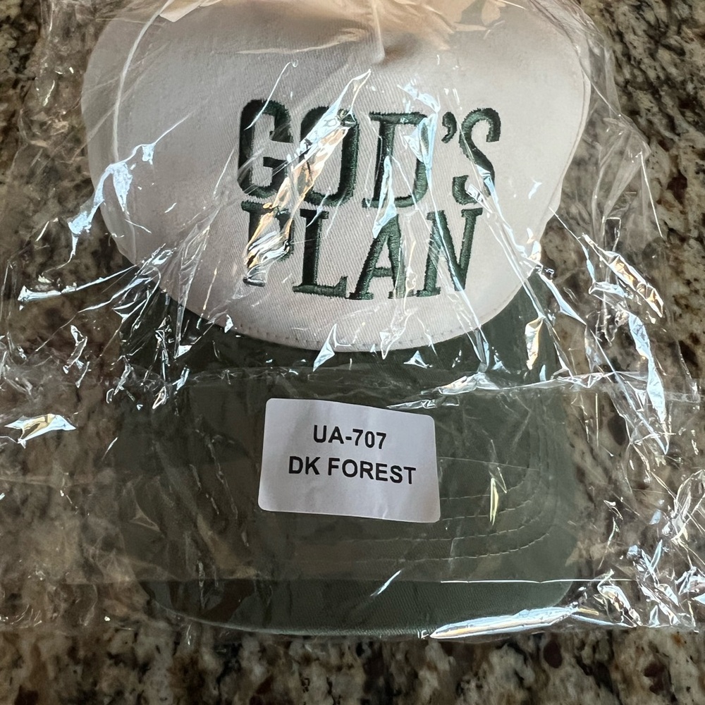 God's Plan Two-Tone Trucker Hat - Green & White - Picture 6 of 6